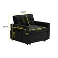 thumbnail image 6 of Newest Multi-Functional Sofa Bed Chair,Black Convertible Recliner for Small Spaces, Adjustable Backrest, Compact Sleeper for Studio Apartments, 6 of 7