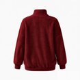 thumbnail image 5 of NominalSnug Fuzzy Fleece Sweatshirts for Women 1/4 Zip up Long Sleeve Top Loose Fit Warm Pullover Jackets with Pocket, 5 of 8