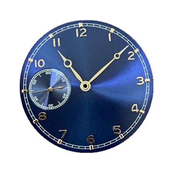 Blue Watch Dial Dial Spare for ETA 6497 ST3600 Movement Repair Parts, 37mm Watch Parts
