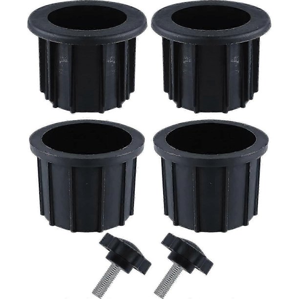 Juegos (6 piezas) de accesorios para sombrillas de balcón, 4 anillos para agujeros de sombrilla y 2 tornillos de perilla manual, accesorios para soporte de sombrilla para balcón, mesa de patio