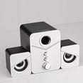 thumbnail image 2 of Altavoz D-221 con doble modo Bluetooth y cableado, triple bocina para sonido envolvente, luz ambiental LED, compatible con múltiples dispositivos., 2 of 6