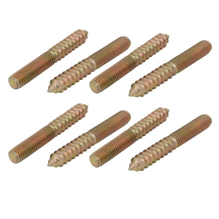 

Unique Bargains M8x60mm Carbon Steel Zinc Plated Hanger Bolt 8pcs