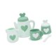 thumbnail image 5 of Juego de té de silicona para fiesta, juego de té de imitación, juego educativo temprano para fiestas infantiles Verde claro, 5 of 9