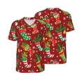 thumbnail image 3 of Daiia X-mas and New Year Mens Baseball Jersey Button Down Shirts Short Sleeve Sports Uniforms-XX-Large, 3 of 9