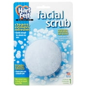 HartFelt Facial Scrub Round Exfoliating Skin Care Sponge Pad, Made in USA, Home Facial, Use with Favorite Cream, 1 Count