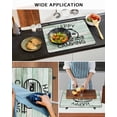 thumbnail image 5 of Large Induction Cooktop Protector Mat Camping Car Stove Top Covers for Electric Stove, Farmhouse Cabin Retro Green Wooden Grain Decorative Stove Burner Cover Mats, Glass Top Stove Cover, 5 of 7