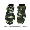 thumbnail image 3 of Inteprter 3 pares de manoplas para niños camuflaje impermeable de invierno para actividades al aire libre azul Suministros térmicos Verde, 3 of 5
