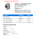 thumbnail image 2 of Alternator 1 - Compatible with 2009 - 2010 Ford Explorer 4.0L V6, 2 of 2