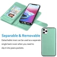 thumbnail image 4 of iPhone 11 Pro Max Wallet Case, iPhone 11 Pro Max PU Leather Case, Njjex PU Leather Magnet Stand Wallet Credit Card Holder Flip Case 9 Card Slots Case for iPhone 11 Pro Max 2019 6.5" -Turquoise, 4 of 6