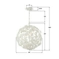 thumbnail image 2 of MSL-316-MT Crystorama Lighting Marselle - 6 Light Pendant-23 Inch Tall and 22 Inch Wide-Matte White Finish, 2 of 8