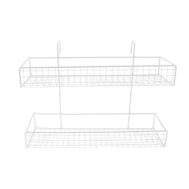 Cesta colgante para cubículo de oficina, balcón, soporte para macetas, fácil instalación, resistente y versátil, organizador para jardín y porche. Doble capa
