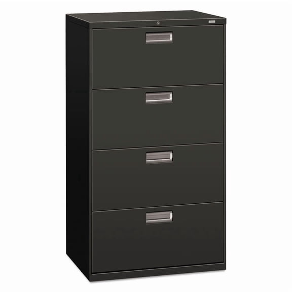 HON 4 Drawers Lateral Lockable Filing Cabinet, Charcoal