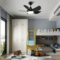 thumbnail image 3 of Wellspeed 30 in. Indoor LED Kit Matte Black Small Ceiling Fan Light with 5-Blade, Remote Control, 3 of 15