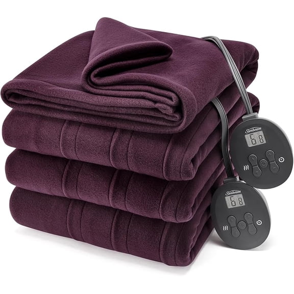 Royal Ultra Fleece Heated Electric Blanket, 12 Heat Settings, 12-Hour Auto Shut-Off, Machine Washable
