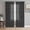 Black, variant on Sheer Curtains 72 Inches Long 2 Panels Set for Bedroom, Dark Brown Semi Sheer Curtains for Windows, Vintage Country Monochrome Chocolate Color Voile Window Treatments Rod Pocket Curtain