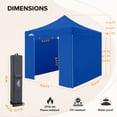 thumbnail image 3 of EAGLE PEAK 10' x 10' Pop-up and Instant Outdoor Commercial Canopy with 4 Sidewalls,Blue, 3 of 9