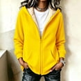 thumbnail image 2 of LUVDA Women's Fleece Lined Zip Up Hoodie Sherpa Warm Drawstring Pocket Winter Jacket, 2 of 5