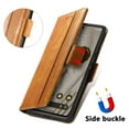 thumbnail image 4 of SaniMore Magnetic Clasp Wallet Case for Google Pixel 6 with Cash & Card Slots, RFID Blocking Soft TPU + PU Leather Shockproof Protective Cover with Folio Flip Kickstand Shell, Brown, 4 of 8