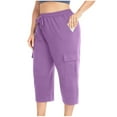 thumbnail image 6 of Clearance SEMPAI Cropped Bootcut Plus Size Pants Mid 95%Polyester,5%Spandex Plus Size Pants Pants Regular Comfy Oversized Winter Pants for Ladies Womens Pants Up to 65% Off, 6 of 9