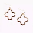thumbnail image 2 of Fashion Hammered Gold Quatrefoil Clover Drop Dangle Earrings for Wome Jewelry, 2 of 3