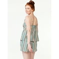 thumbnail image 3 of Joyspun Women's Gauze Smocked Cami Top and Shorts Sleep Set, Sizes S to 3X, 3 of 5