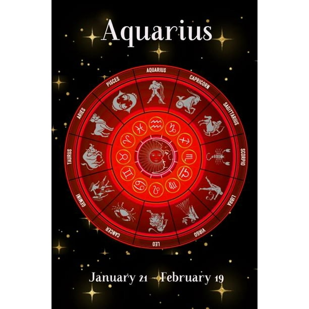 2019 Zodiac Weekly Planner Aquarius January 21 February 19 Red