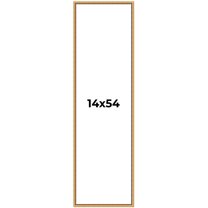 14x54 Frame Beaded Gold Solid Wood Picture Frame | 0.75 Inches Moulding Width | Liscio Oro