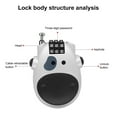 thumbnail image 5 of Bike Cable Lock, Travel Padlock Portable Mini Bicycle Lock Anti-Theft Security 3 or 4 Digit Retractable Combination Helmet Lock Cable for Baby Strollers, Suitcases, 5 of 8