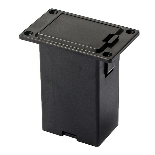 Soporte De Caja De Batería De 9V Para Pastilla De Bajo De Guitarra Eléctrica, 1 Pieza, Negro
