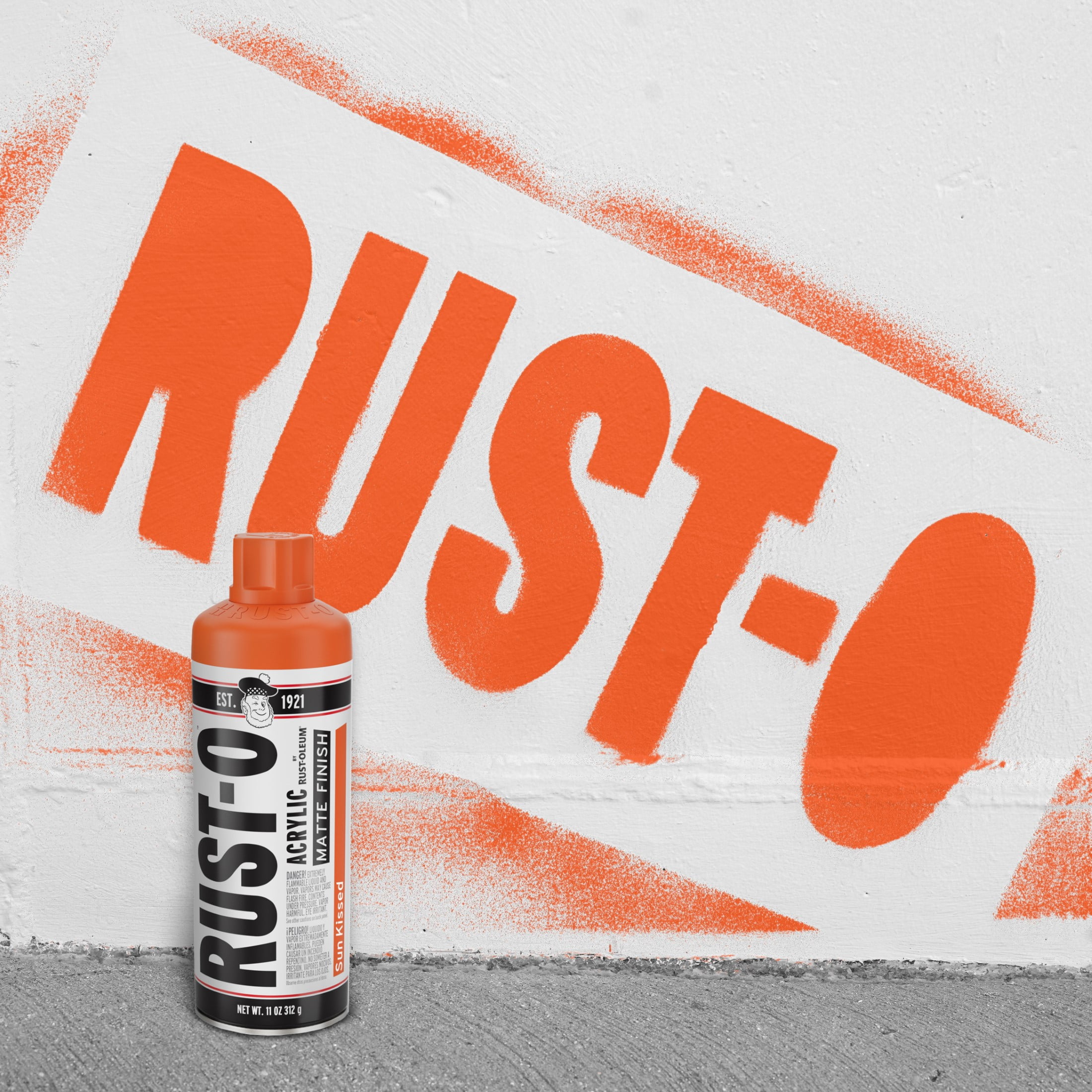 (6 pack) Sun Kissed, Rust-Oleum Rust-O Acrylic Matte Spray Paint-392211, 11 oz