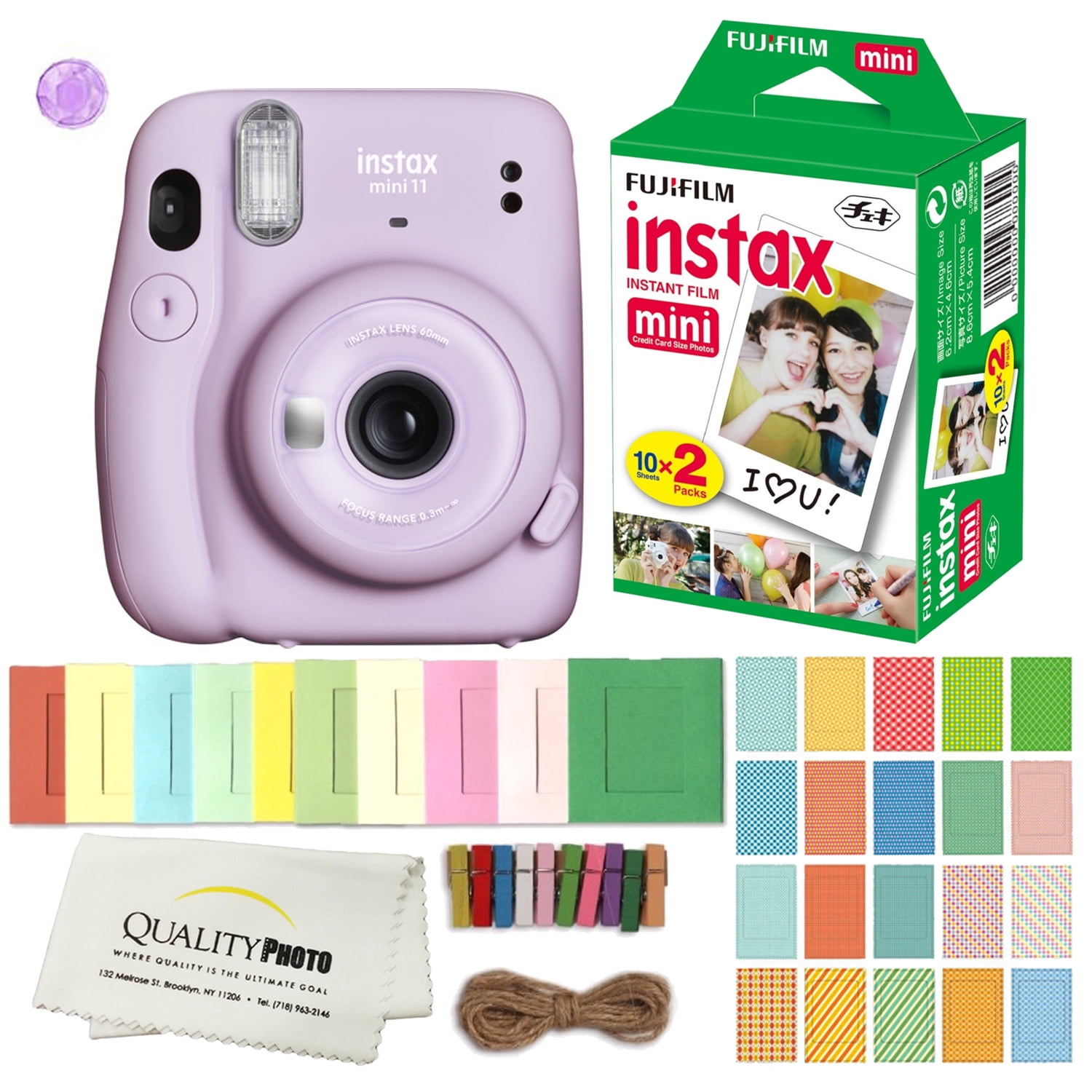FUJIFILM INSTAX Mini 11 Instant Film Camera (Lilac Purple) Plus
