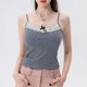 thumbnail image 2 of Camiseta sin mangas de encaje para mujer, chaleco sin mangas de color sólido, camisola sin espalda para mujer, tops cortos sexis ajustados para mujer con almohadilla de sujetador 2024, 2 of 5