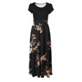 thumbnail image 4 of SMihono Robe Maxi Bohème d'Été pour Femmes Grande Taille Robe d'Été Colorée à Imprimé Floral pour Femmes Robes à Manches Courtes Robe Maxi Décontractée de Plage Robe Évasée de Plage, 4 of 6