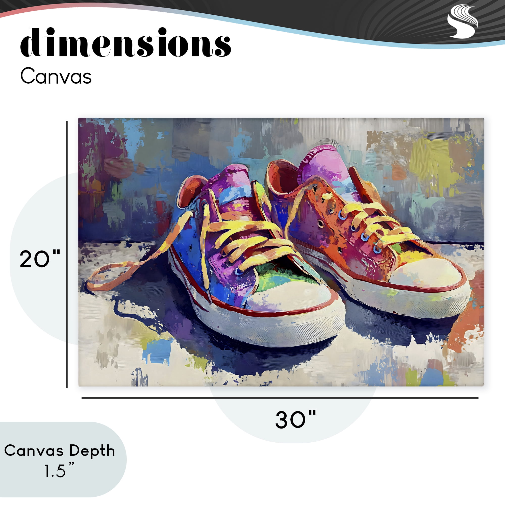 Stupell Industries Colorful Low Top Sneakers Canvas Wall Art, design by Creative Studio