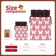 thumbnail image 3 of Rocae Butterfly 2 Print Christmas Drawstring Linen Gift Bag with Drawstrings Treat Bag Goody Present Bags for Christmas Party Favor, 3 of 8