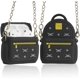 thumbnail image 1 of Bonita funda para Airpods, funda de silicona 3D para Airpods con llavero y correa de metal diseñada para Apple AirPods 1 y 2 (negro)-Negro- brillar Electrónica, 1 of 5