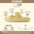 thumbnail image 3 of Cushionaire Fame Pillow Recovery Sandals for Women, Adjustable Double Buckle Waterproof EVA Cloud Slides for Women, 3 of 19