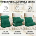 thumbnail image 2 of TOPCHANCES Wedge Reading Pillow, Orthopedic Wedge Bed Pillow Set, Backrest Support Cushion with Detachable Neck Roll (Forest Green), 2 of 11
