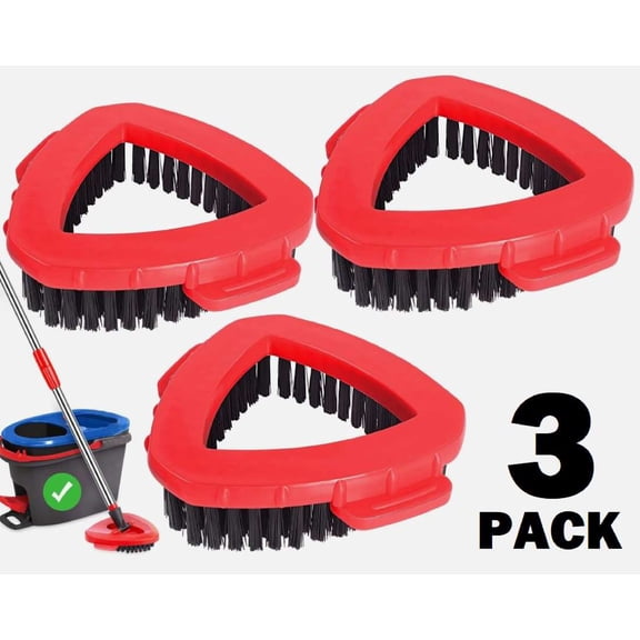 3 PACK! Scrub Brush for OCedar RinseClean 2 Tank System, O Cedar Rinse Clean 2-Tank System Scrubber Mop Head, 3pcs