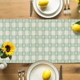 thumbnail image 4 of Burlap Table Runner 36 Inches Long, Seamless Love Heart Green Checker Non-Slip Kitchen Table Runners for Dining Room Everyday Use Party Table Decorations Stripe Plaid on Farm Linen, 4 of 9