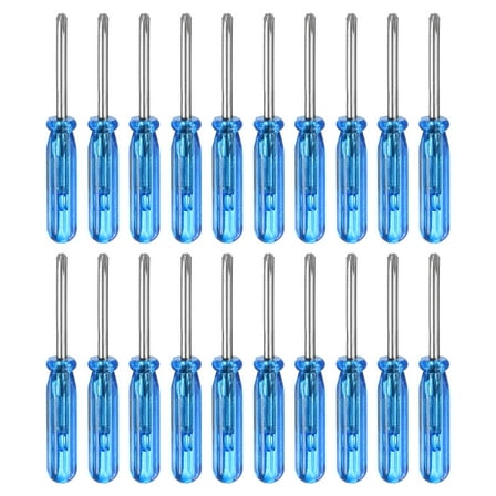 Uxcell 20pcs PH00 Mini Phillips Screwdriver #00 1.8" Length Screwdrivers 1" Carbon Steel with Ergonomic Handle for DIY Repairing, Blue