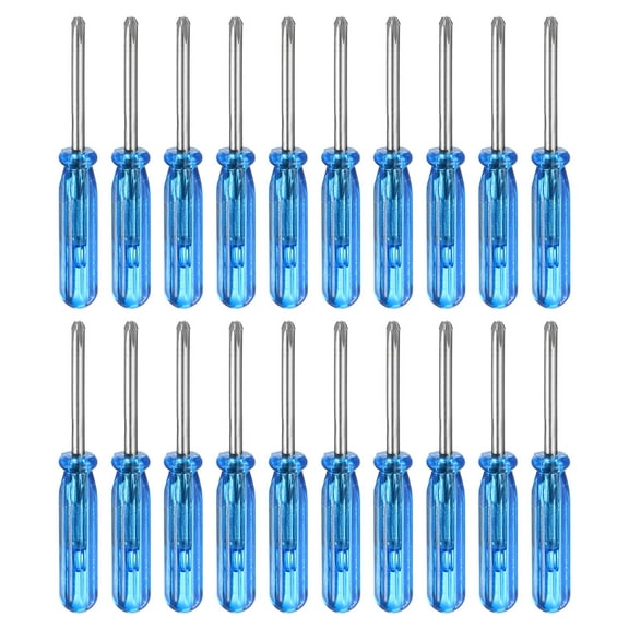 Uxcell 20pcs PH00 Mini Phillips Screwdriver #00 1.8" Length Screwdrivers 1" Carbon Steel with Ergonomic Handle for DIY Repairing, Blue