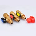 thumbnail image 2 of Yescom 3x Straight Ball Valves for R410a R404a R134 Ac Charging Hoses Connect Manifold Dual Gauges Tool Fitting Kit, 2 of 6