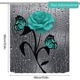 thumbnail image 2 of Cortina de Ducha Antimoho ZHAOCHENG Rosa Verde 180 x 180 cm con 12 Ganchos, 2 of 5