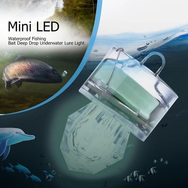 Encendiendo Mini luz LED impermeable para cebo de pesca luz LED para cebo de gota profunda lámpara intermitente FLhrweasw Nuevo