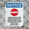 thumbnail image 5 of (2 Pack) Please Do Not Flush OSHA Notice Sign 12 Inch X 18 Inch Indoor / Outdoor Rust-Free Aluminum Metal Signs for Workplace, Workshop, and Construction Site, Made in the USA, 5 of 8