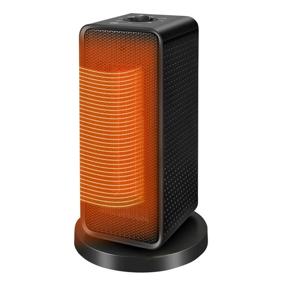 Ceramic Space Heater With Adjustable Thermostat 1200 Watt Fast Heating For Home Office Use