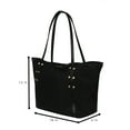 thumbnail image 3 of Alexis Bendel Women's Nylon Black Tote Everyday Handbag withVegan Leather Strap, 3 of 5