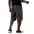 thumbnail image 4 of Dwellite Twill Cargo Shorts for Men Casual Classic Bermuda Shorts with Pockets Drawstring Comfort Big and Tall Pant Black 2XL, 4 of 5