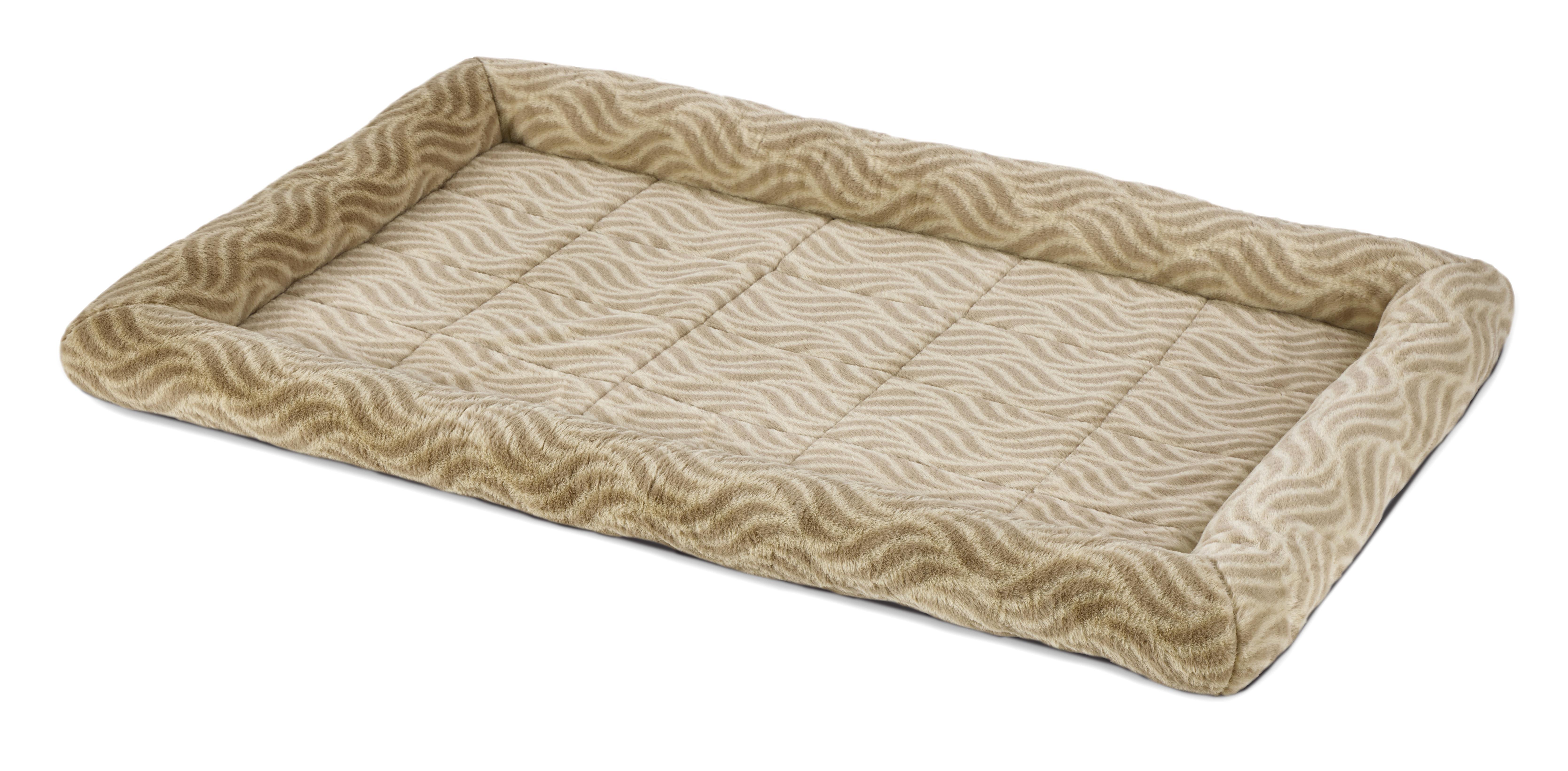 MidWest Homes for Pets 48inch Tan Wave Pet Bed for Extra Large Dog/Cat with slip resist bottom